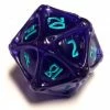 PolyHero Dice - D20 Orb: Violet Storm & Lightning Accessories