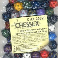 Accessories Chessex 29320 - Bag Of 50 Assorted Speckled 20-Sided Dice