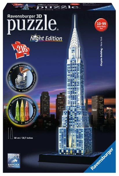 Ravensburger USA Puzzles Chrysler Building - Night Edition 3 Ravensburger USA Puzzles Chrysler Building - Night Edition