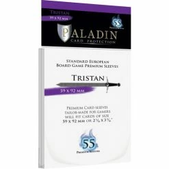 NSKN Games Paladin Card Sleeves: Tristan (59 × 92 Mm, Standard European)
