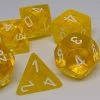 Accessories Chessex 23072 Translucent: Yellow/White - Polyhedral (7 Dice)