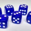 Accessories Chessex 23606 Translucent: Blue/White - 16mm D6 (12 Dice)