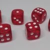 Chessex 23804 Translucent: Red/White - 12mm D6 (36 Dice)