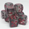Chessex 23818 Translucent: Smoke/Red - 12mm D6 (36 Dice) Accessories