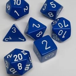 Accessories Chessex 25406 Opaque: Blue/White - Polyhedral (7 Dice)