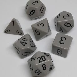 Chessex 25410 Opaque: Dark Grey/Black - Polyhedral (7 Dice) Accessories