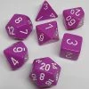 Chessex 25427 Opaque: Light Purple/White - Polyhedral (7 Dice)