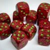 Chessex 25704 Speckled: Strawberry - 16mm D6 (12 Dice) Accessories