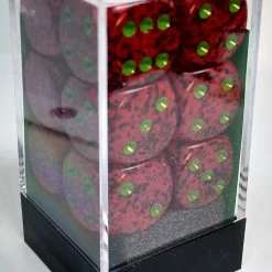 Chessex 25704 Speckled: Strawberry - 16mm D6 (12 Dice) Accessories