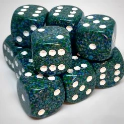 Chessex 25716 Speckled: Sea - 16mm D6 (12 Dice)