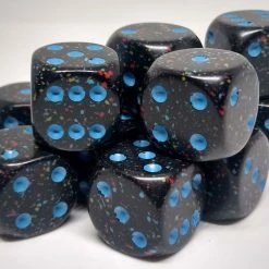 Chessex 25738 Speckled: Blue Stars- 16mm D6 (12 Dice)