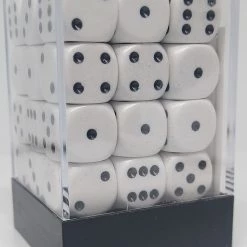 Accessories Chessex 25801 Opaque: White/Black - 12mm D6 (36 Dice)