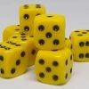 Chessex 25802 Opaque: Yellow/Black - 12mm D6 (36 Dice) Accessories