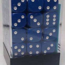 Chessex 25806 Opaque: Blue/White - 12mm D6 (36 Dice) Accessories