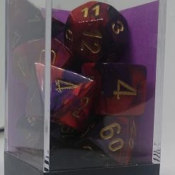 Chessex 26426 Gemini: Purple-Red/Gold - Polyhedral (7 Dice)