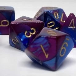 Chessex 26428 Gemini: Blue-Purple/Gold - Polyhedral (7 Dice)
