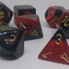 Accessories Chessex 26433 Gemini: Black-Red/Gold - Polyhedral (7 Dice)