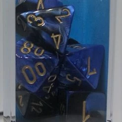 Chessex 26435 Gemini: Black-Blue/Gold - Polyhedral (7 Dice)