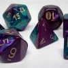 Accessories Chessex 26449 Gemini: Purple-Teal/Gold - Polyhedral (7 Dice)