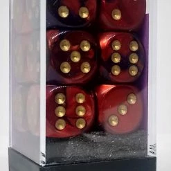 Accessories Chessex 26626 Gemini: Purple-Red/Gold - 16mm D6 (12 Dice)