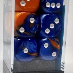 Accessories Chessex 26652 Gemini: Blue-Orange/White - 16mm D6 (12 Dice)
