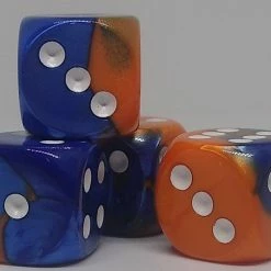 Accessories Chessex 26652 Gemini: Blue-Orange/White - 16mm D6 (12 Dice)