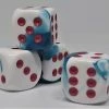 Accessories Chessex 26657 Gemini: Astral Blue/White-Red - 16mm D6 (12 Dice)