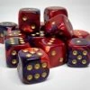 Accessories Chessex 26826 Gemini: Purple-Red/Gold - 12mm D6 (36 Dice)