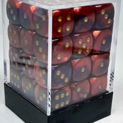 Accessories Chessex 26826 Gemini: Purple-Red/Gold - 12mm D6 (36 Dice)