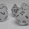 Chessex 27401 Frosted: Clear/Black - Polyhedral (7 Dice) Accessories