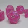 Chessex 27404 Borealis: Pink/Silver - Polyhedral (7 Dice)