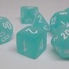Chessex 27405 Frosted: Teal/White - Polyhedral (7 Dice)
