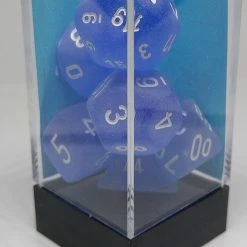 Chessex 27406 Frosted: Blue/White - Polyhedral (7 Dice) Accessories