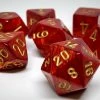 Accessories Chessex 27414 Scarab: Scarlet/Gold - Polyhedral (7 Dice)