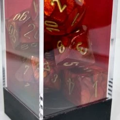 Accessories Chessex 27414 Scarab: Scarlet/Gold - Polyhedral (7 Dice)