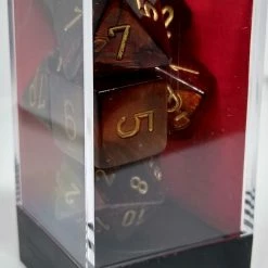 Chessex 27419 Scarab: Blue Blood/Gold - Polyhedral (7 Dice)