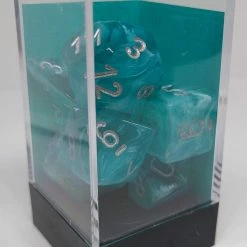 Chessex 27465 Cirrus: Aqua/Silver - Polyhedral (7 Dice) Accessories