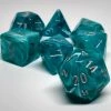 Chessex 27465 Cirrus: Aqua/Silver - Polyhedral (7 Dice) Accessories