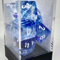 Accessories Chessex 27466 Nebula: Dark Blue/White - Polyhedral (7 Dice)