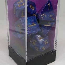 Chessex 27497 Lustrous: Purple/Gold - Polyhedral (7 Dice) Accessories
