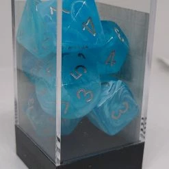 Accessories Chessex 27566 Luminary: Sky/Silver - Polyhedral (7 Dice)