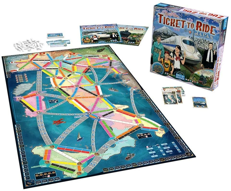 Days Of Wonder Ticket To Ride: Map Collection V7 - Japan And Italy Board Games 5 Days Of Wonder Ticket To Ride: Map Collection V7 - Japan And Italy Board Games