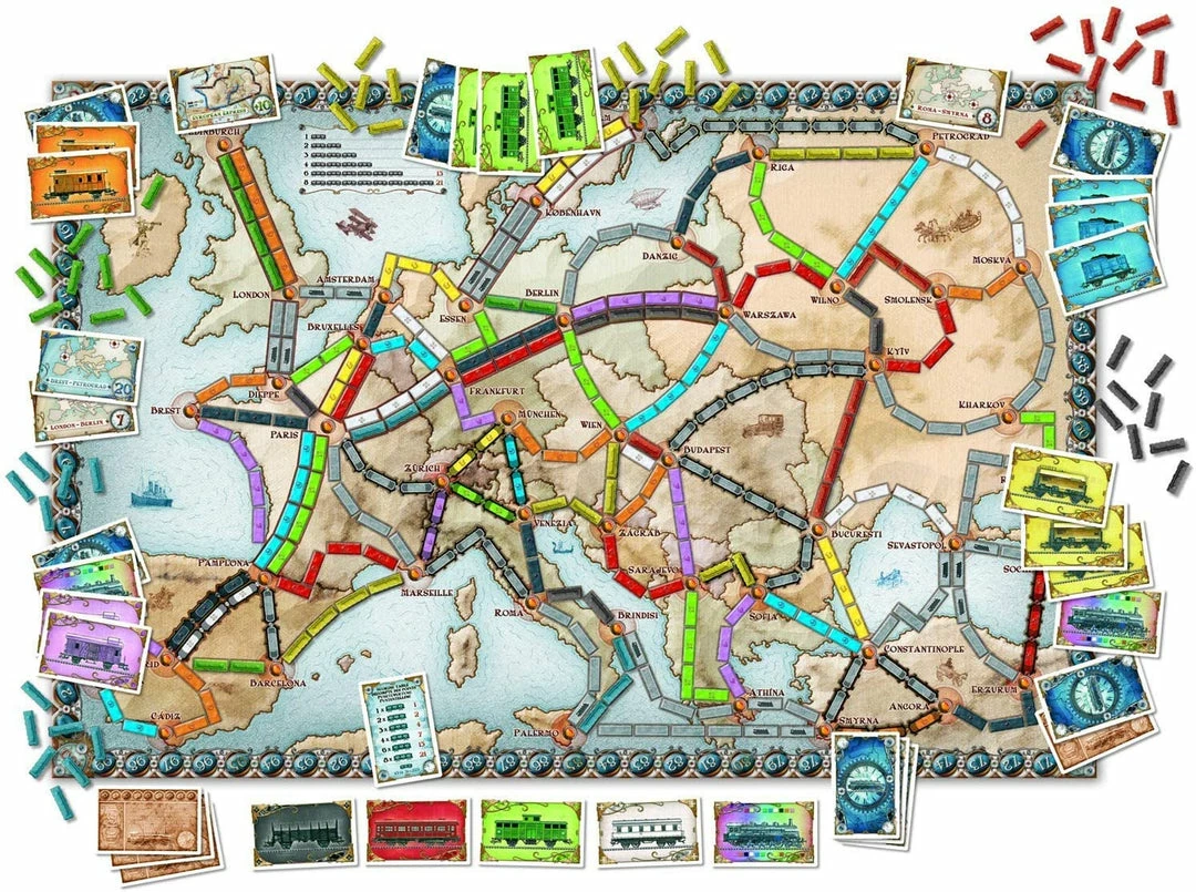 Days Of Wonder Ticket To Ride: Europe Board Games 4 Days Of Wonder Ticket To Ride: Europe Board Games