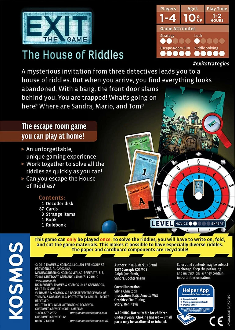 Kosmos Board Games Exit: The Game – The House Of Riddles 4 Kosmos Board Games Exit: The Game – The House Of Riddles