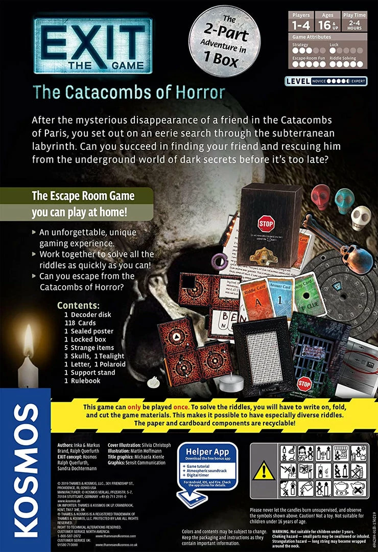Kosmos Board Games EXIT: The Catacombs Of Horror 4 Kosmos Board Games EXIT: The Catacombs Of Horror