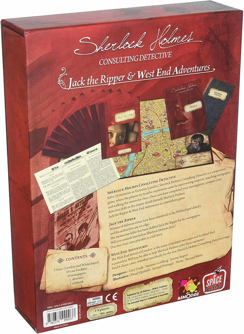 Space Cowboys Sherlock Holmes: Consulting Detective - Jack The Ripper And West End Adventures Board Games 4 Space Cowboys Sherlock Holmes: Consulting Detective - Jack The Ripper And West End Adventures Board Games