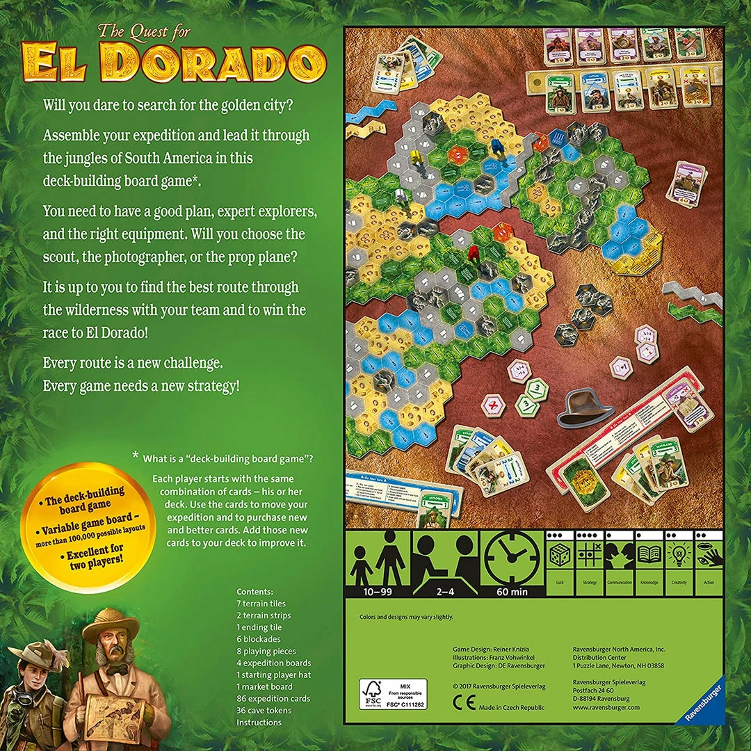 Ravensburger USA The Quest For El Dorado Board Games 4 Ravensburger USA The Quest For El Dorado Board Games