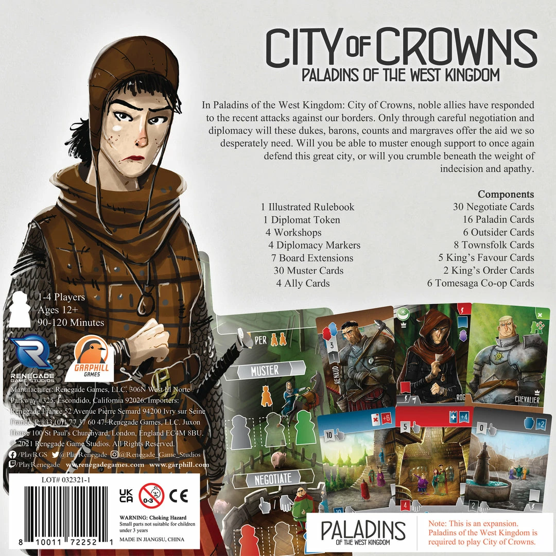 Renegade Game Studios Paladins Of The West Kingdom: City Of Crowns Board Games 4 Renegade Game Studios Paladins Of The West Kingdom: City Of Crowns Board Games