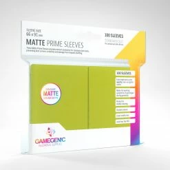 Gamegenic Matte Prime Sleeves: Lime (66 X 91 Mm) Accessories