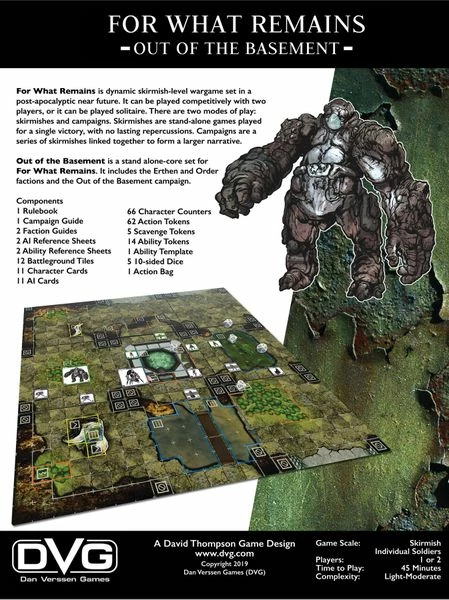 DVG: Dan Verssen Games For What Remains: Out Of The Basement Board Games 4 DVG: Dan Verssen Games For What Remains: Out Of The Basement Board Games